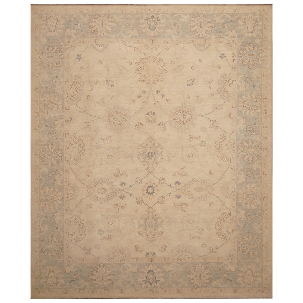 5' x 8' Safavieh Mosaic Collection MOS163A Hand-Knotted Premium Wool & Viscose Area Rug Blue Beige 